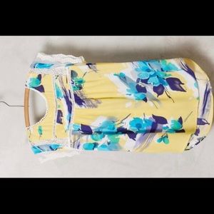 Anthropologie Meadow Rue Yellow Nellore Blouse